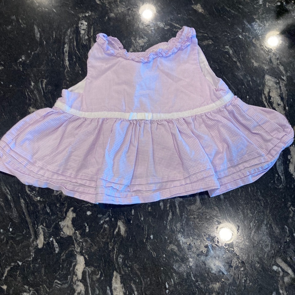 Baby girls Janie and Jack lavender ruffle top size 12-18 months